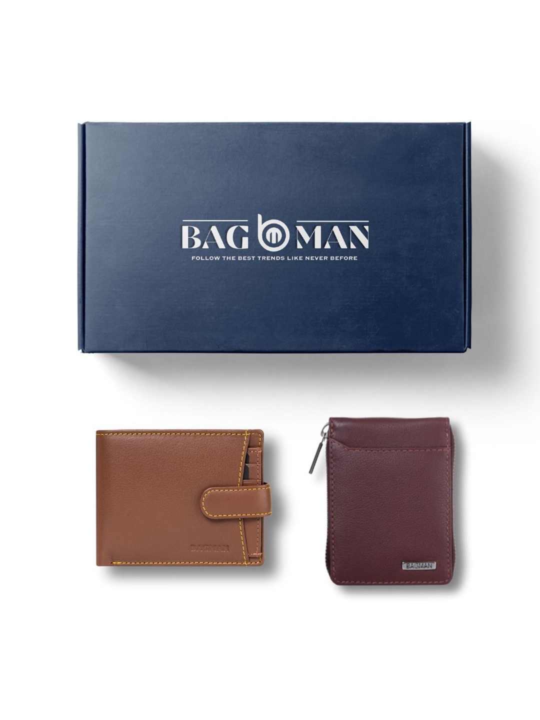 

BAGMAN Unisex Accessory Gift Set of, Brown