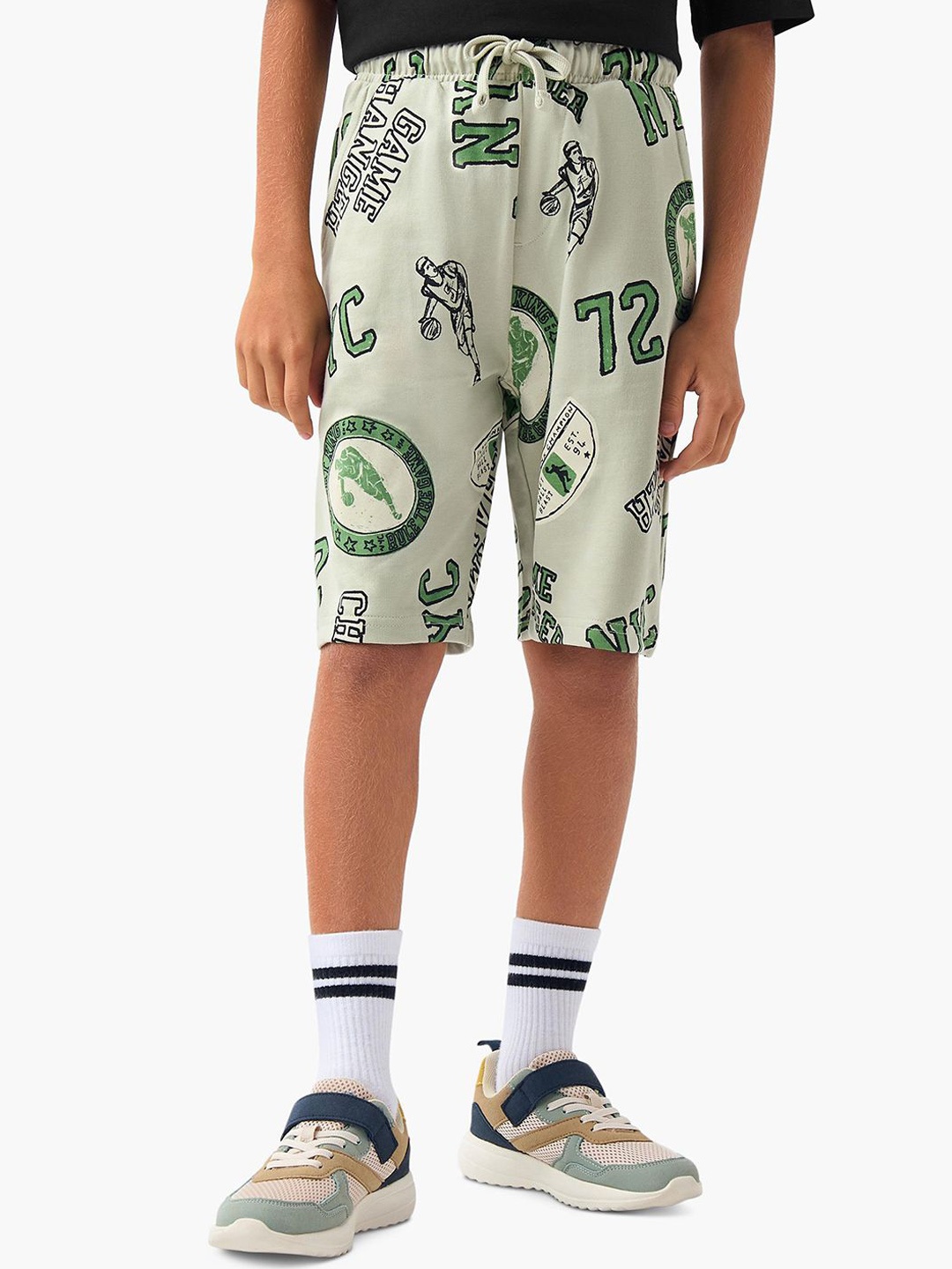 

Juniors by Babyshop Boys Printed Cotton Shorts, Green