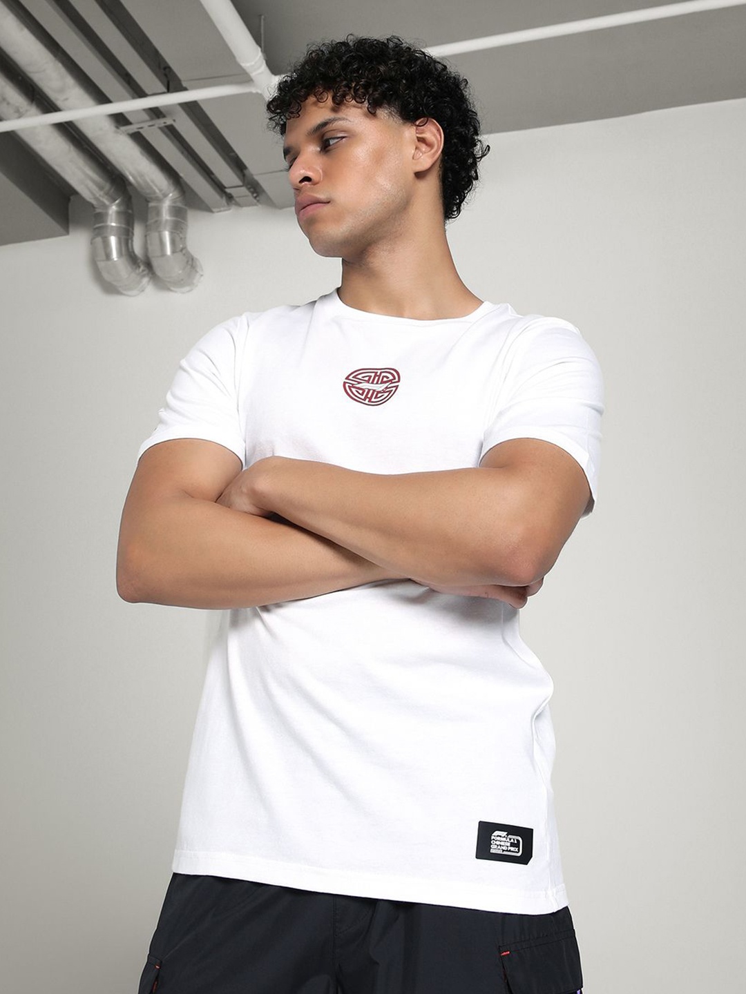 

PUMA Motorsport Men Typography Applique T-shirt, White