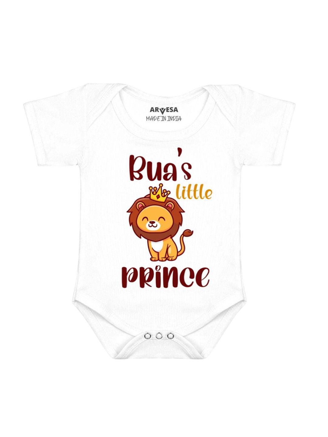 

Arvesa Infants Printed Envelope Neck Romper, White