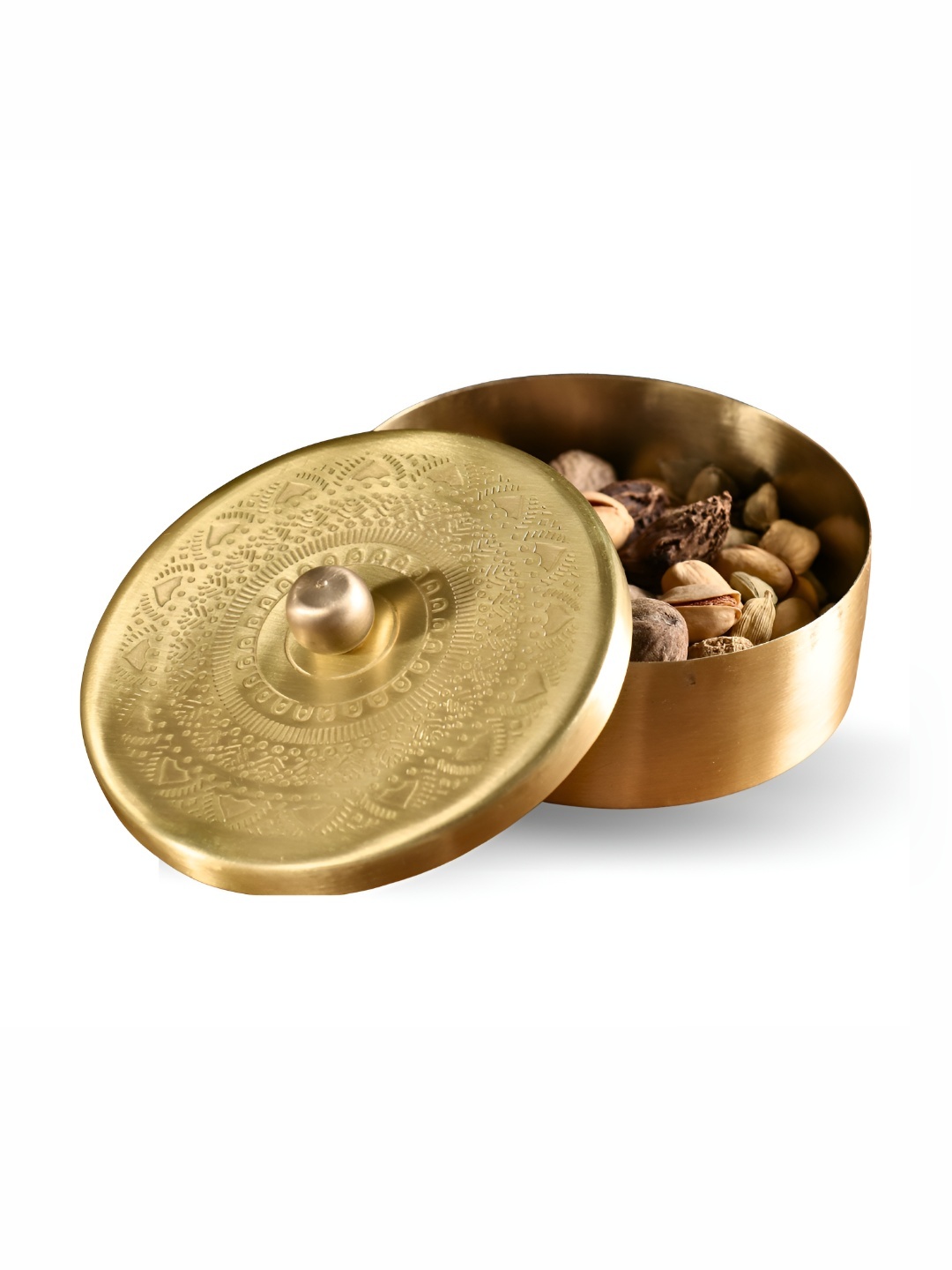 

Peepul Tree Gold-Toned Brass Spice Masala Storage Organizer