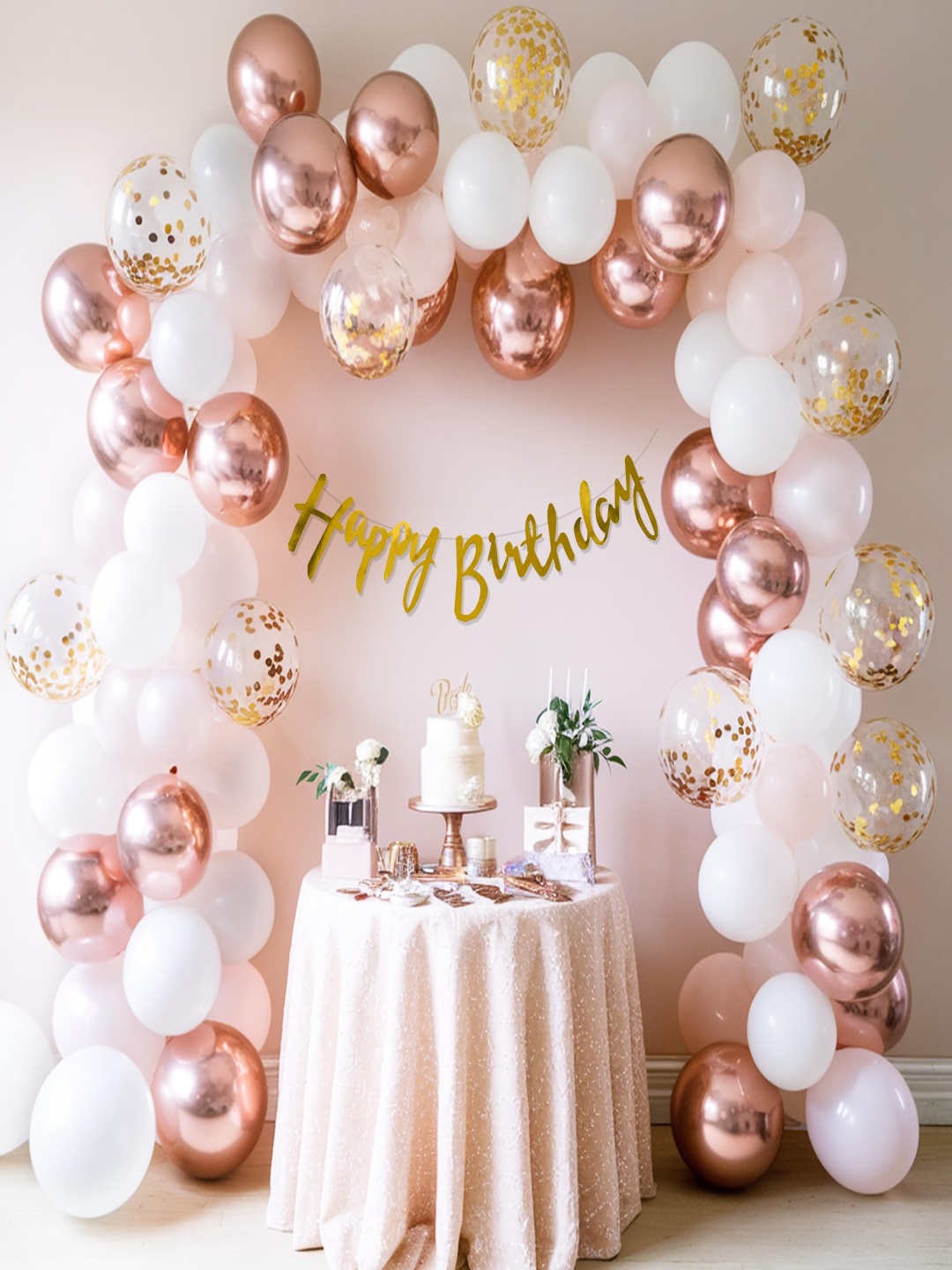 

Special You 59Pcs Pink & White Birthday Decor