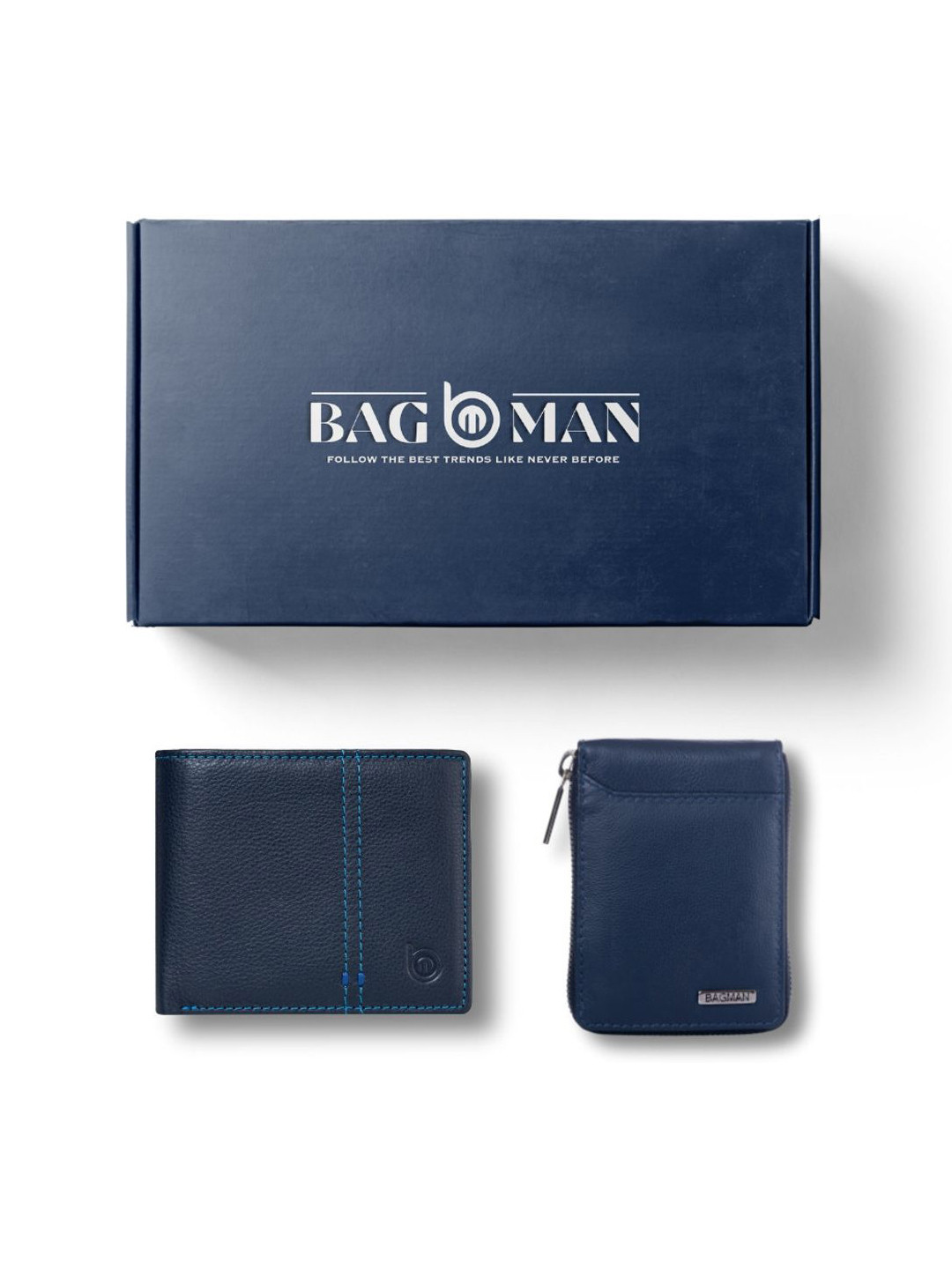 

BAGMAN Unisex Accessory Gift Set of, Navy blue