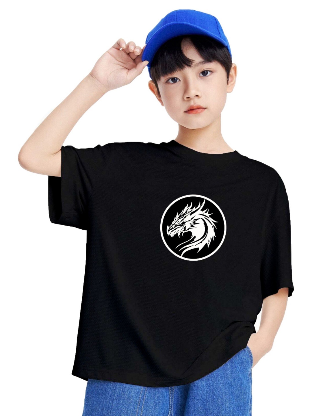 

MODARUE Boys Printed T-shirt, Black
