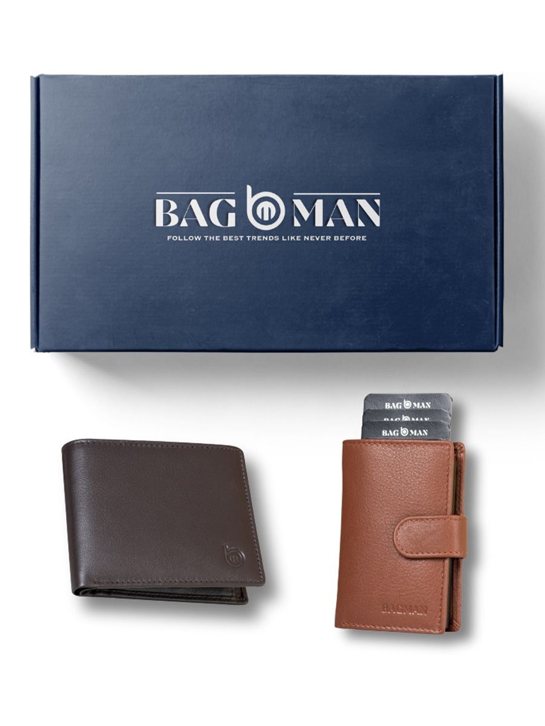 

BAGMAN Unisex Accessory Gift Set of, Brown