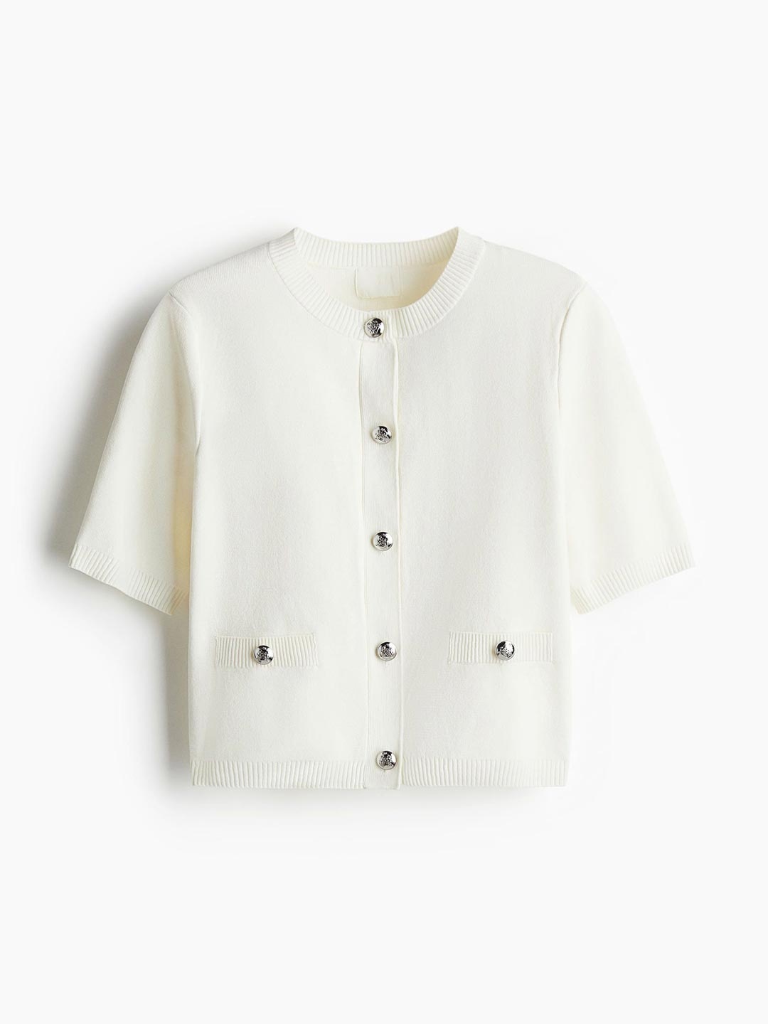 

H&M Fine-Knit Cardigan, White