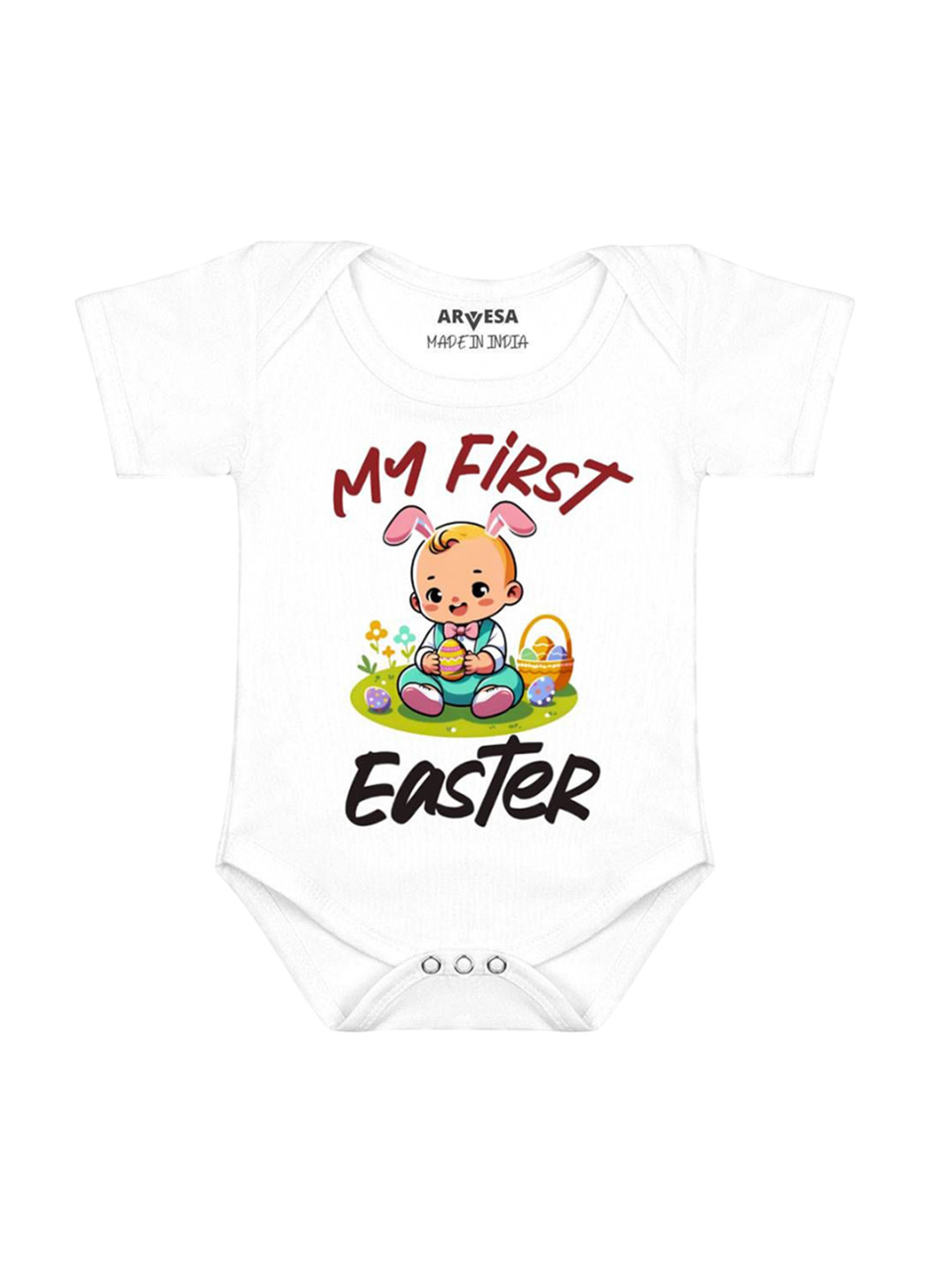 

Arvesa Infants Printed Bodysuit, White
