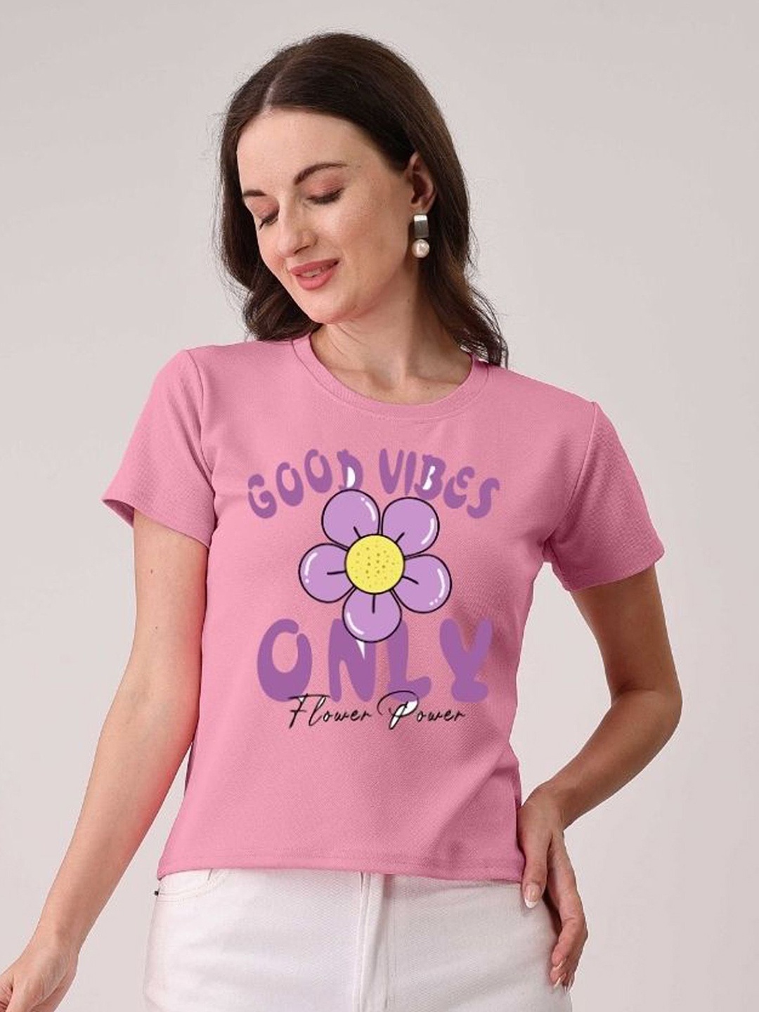 

Moda Rapido Women Printed T-shirt, Pink