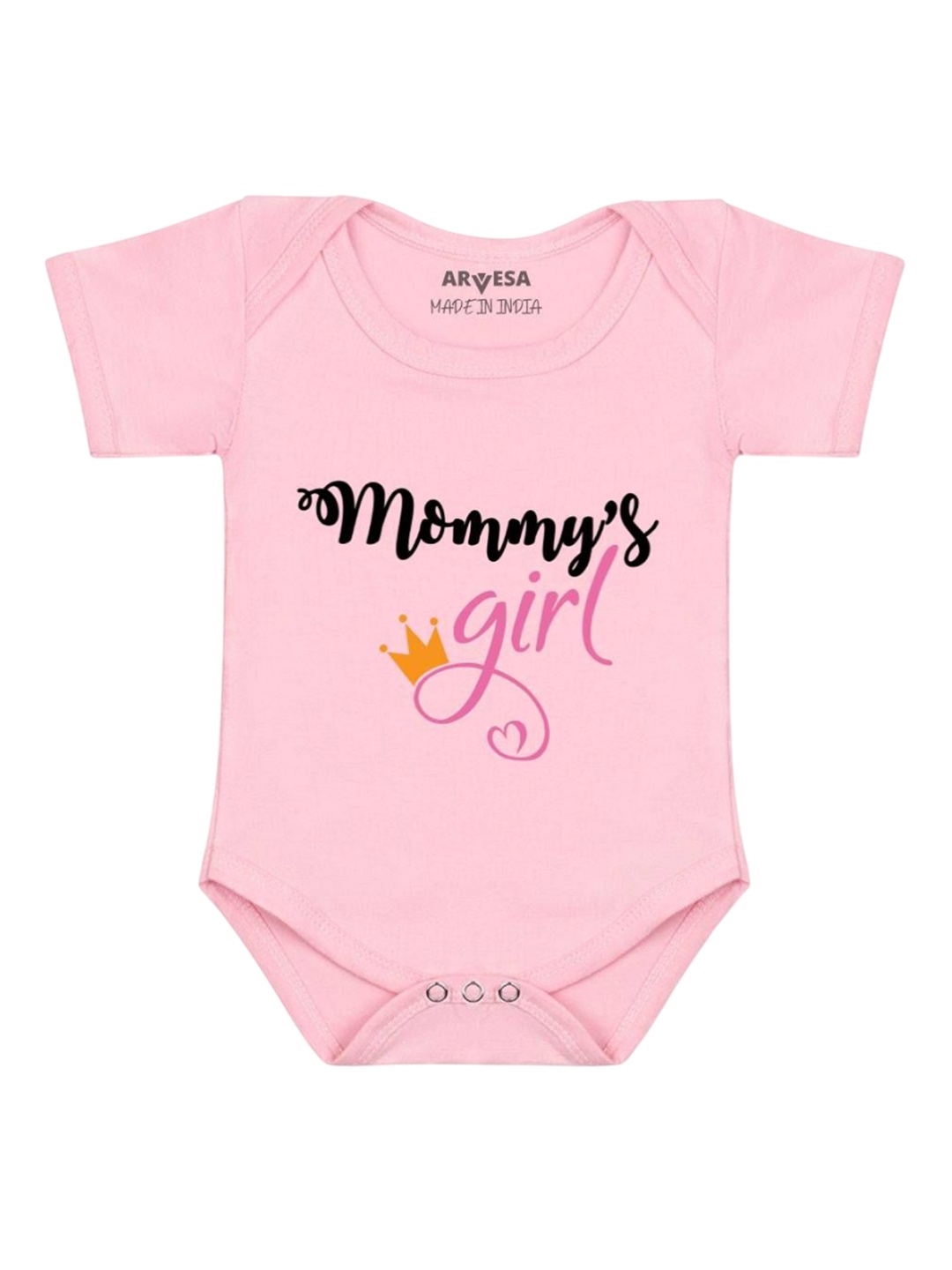 

Arvesa Kids Mommy Girl Printed Romper, Pink