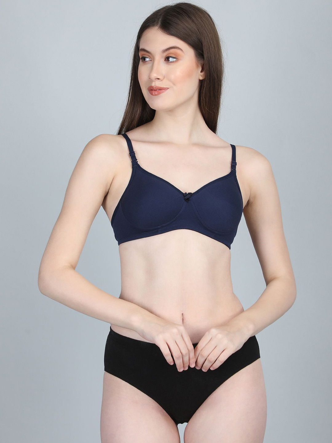 

Flamezia Lightly-Padded Lingerie Set FLMZ-SET2030-DBL, Navy blue