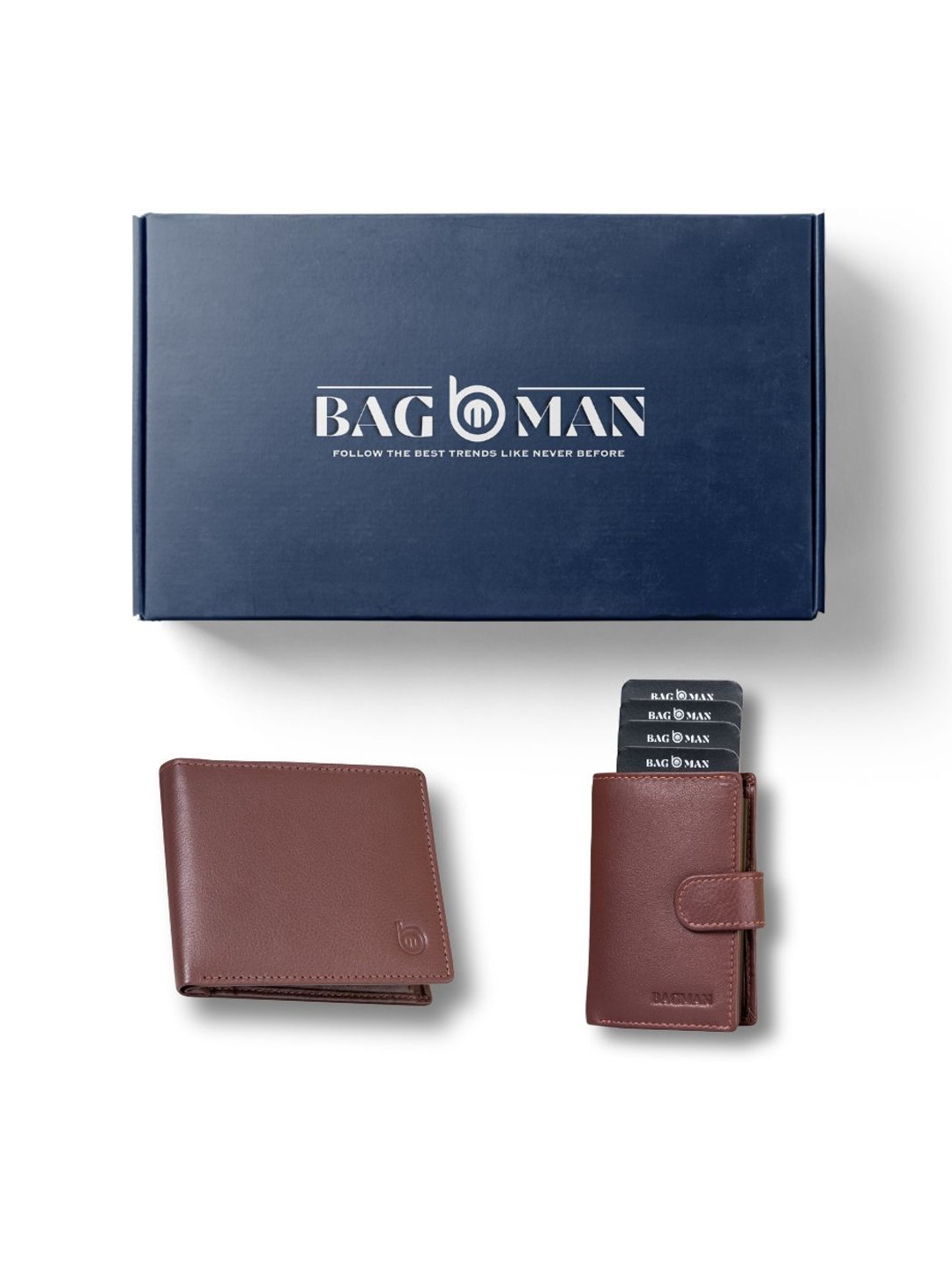 

BAGMAN Unisex Accessory Gift Set of, Brown