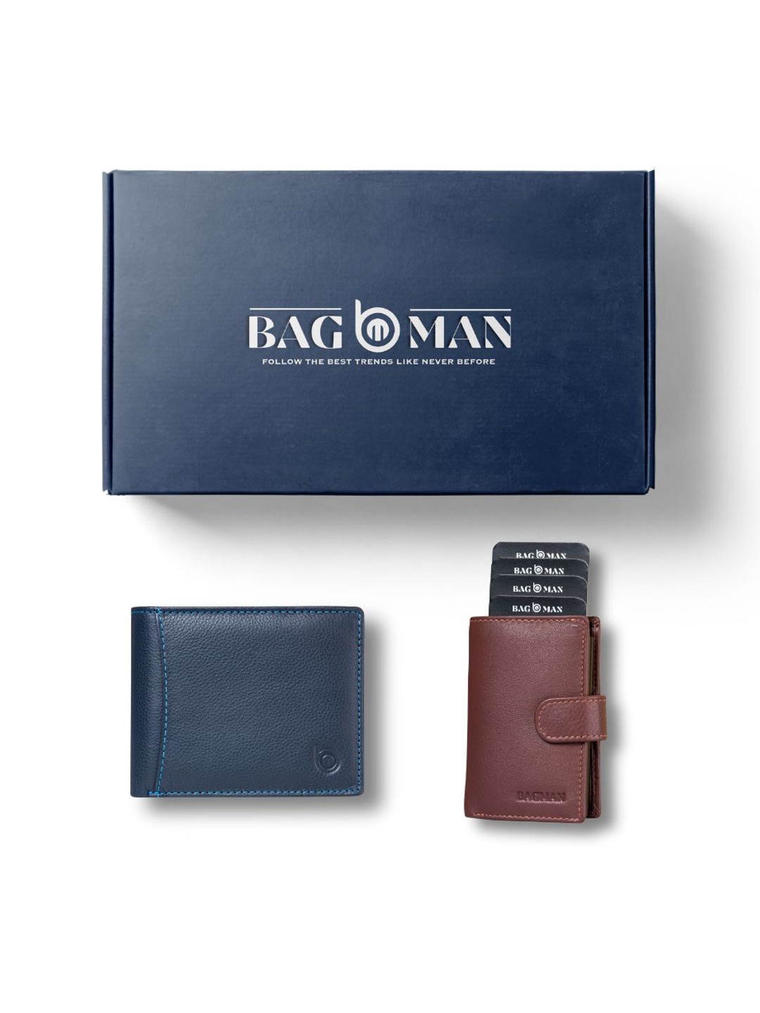 

BAGMAN Unisex Accessory Gift Set of, Navy blue