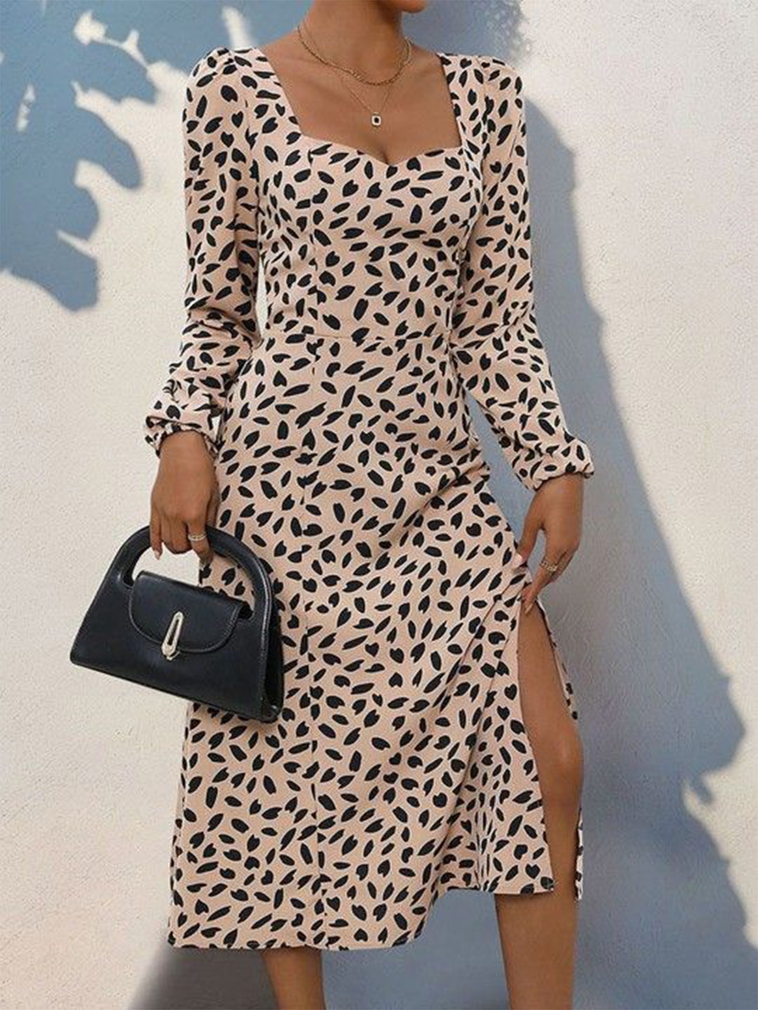 

DressBerry Tropical Print Sheath Midi Dress, Pink