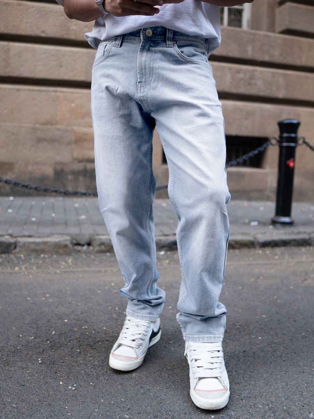 

Powerlook Men Light Blue Regular Fit Denim Jeans