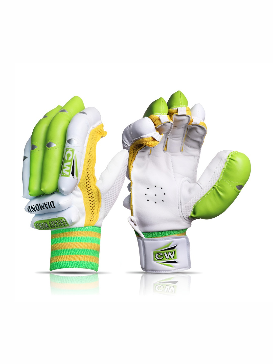 

CW Diamond Boys Cricket Batting Gloves, White