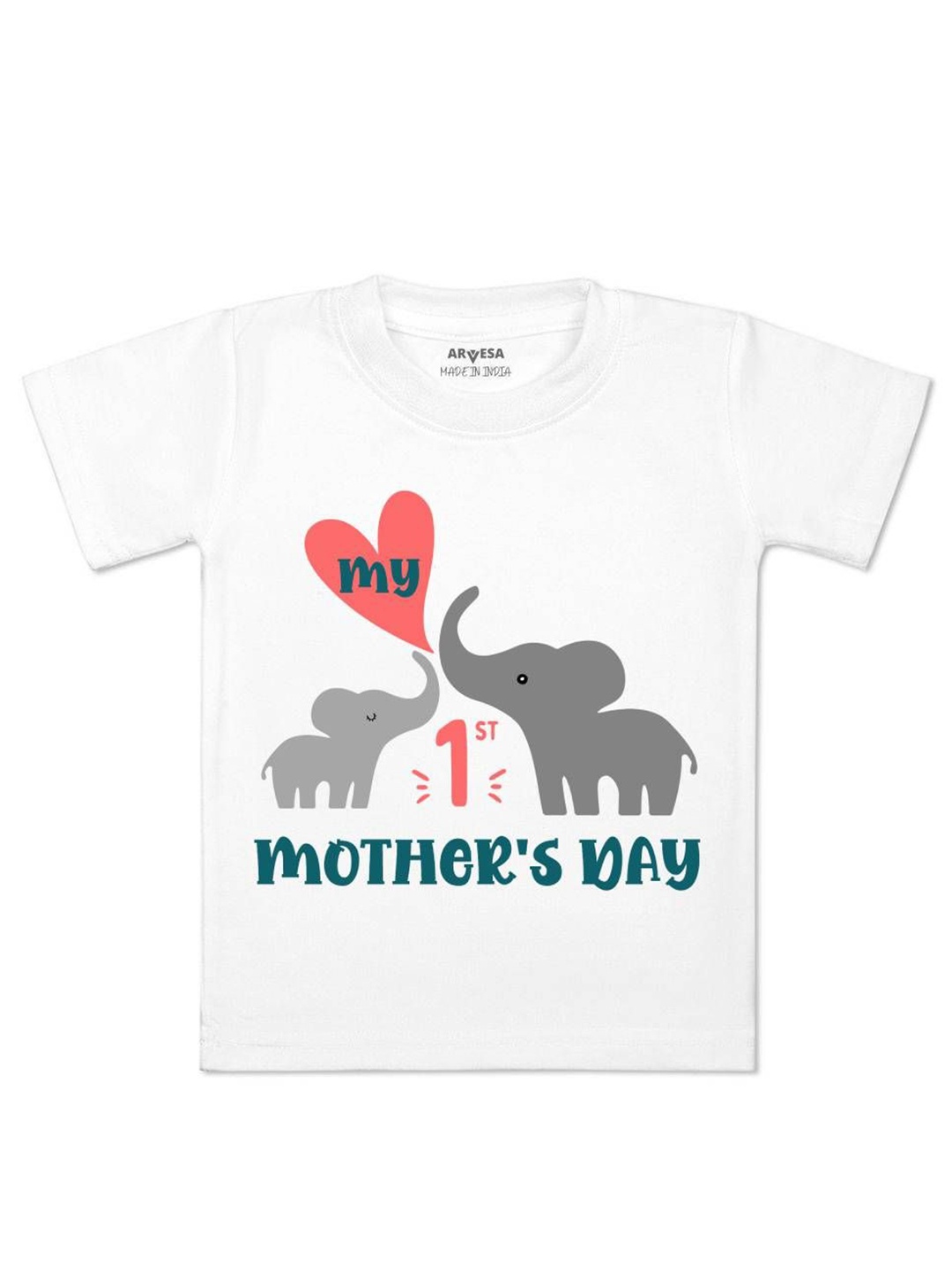 

Arvesa First Mothers Day Printed Kids Unisex T-shirt, White