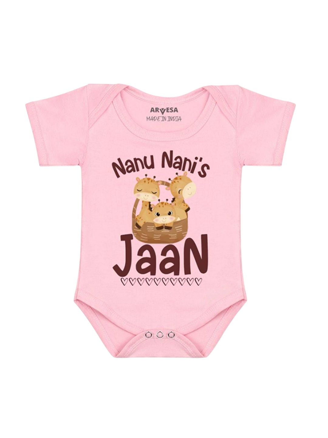 

Arvesa Nanu Nani'S Jaan Printed Romper, Pink