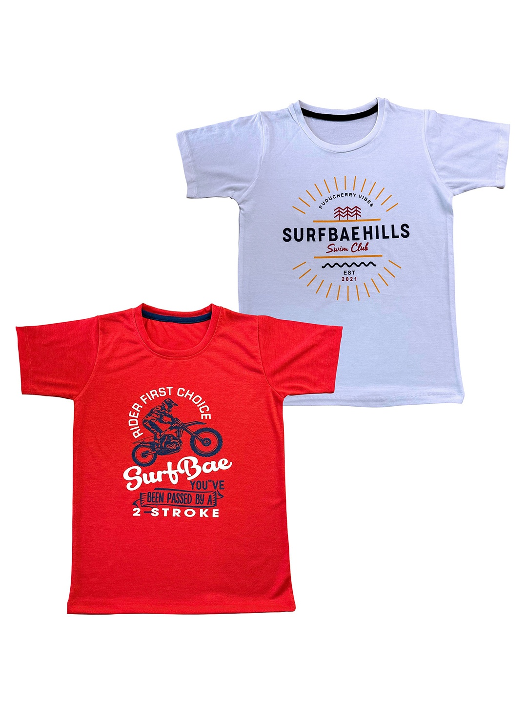 

Surfbae Kids Typography 2 Printed Applique T-shirt, Multi