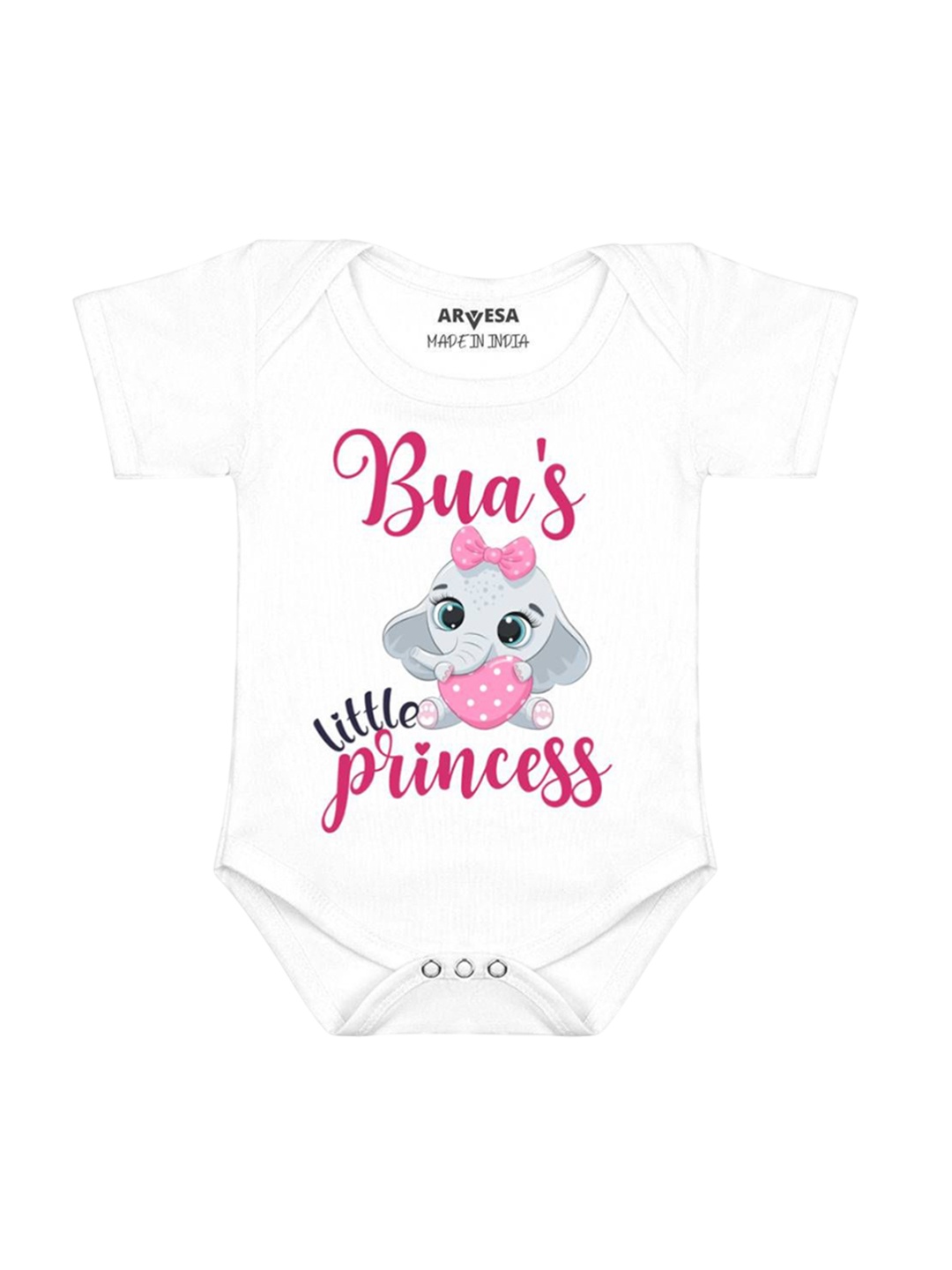 

Arvesa Bua Little Princess Printed Romper, White