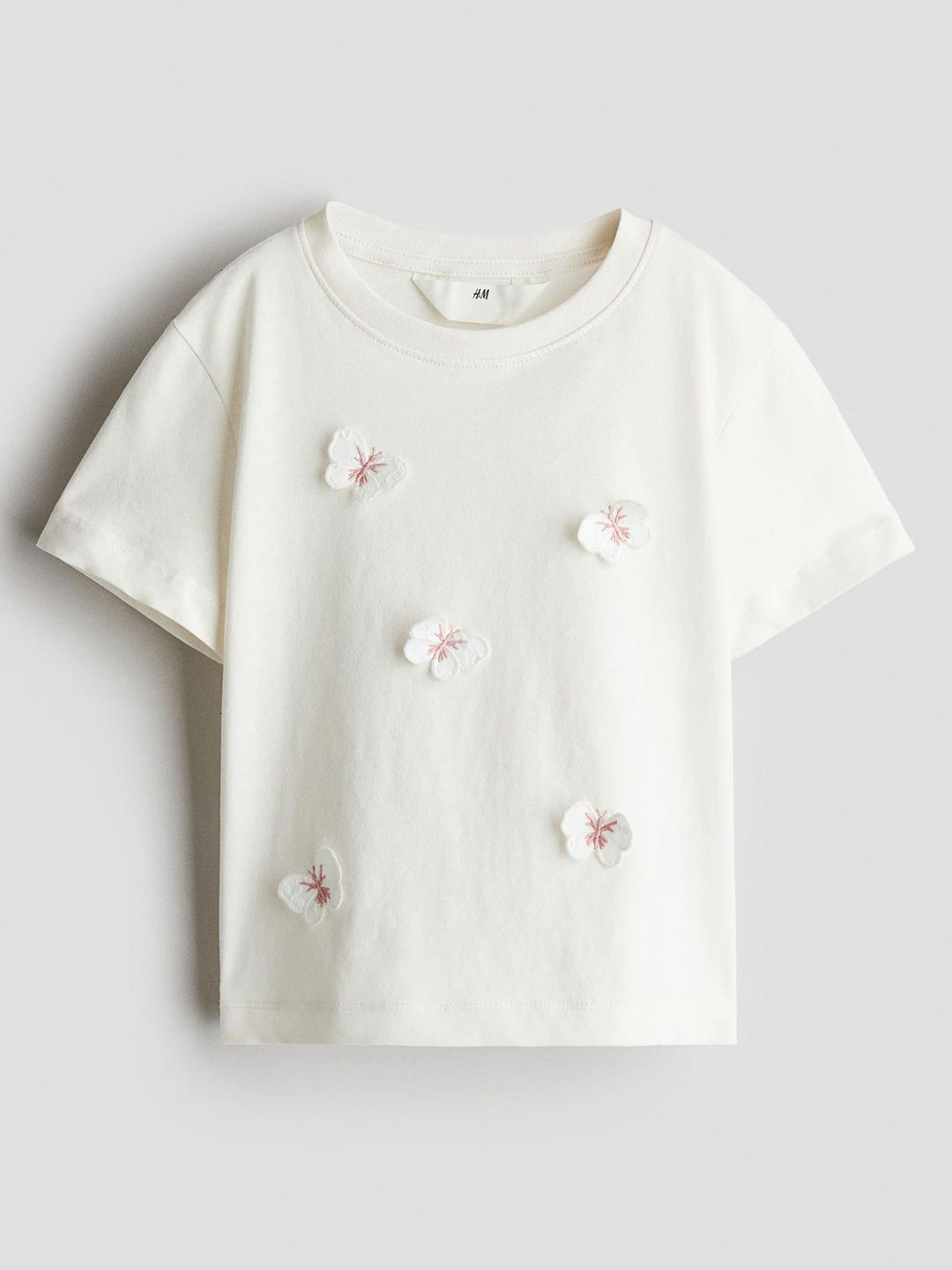 

H&M Motif-Detail T-shirt, White