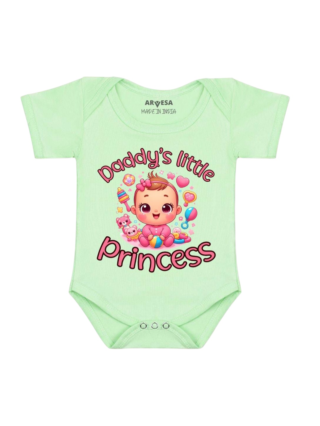 

Arvesa Kids Printed Romper, Sea green