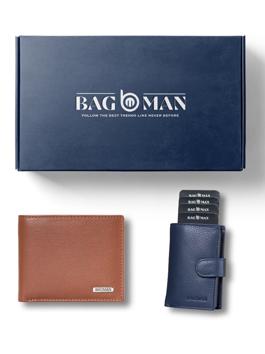 

BAGMAN Unisex Accessory Gift Set of, Navy blue
