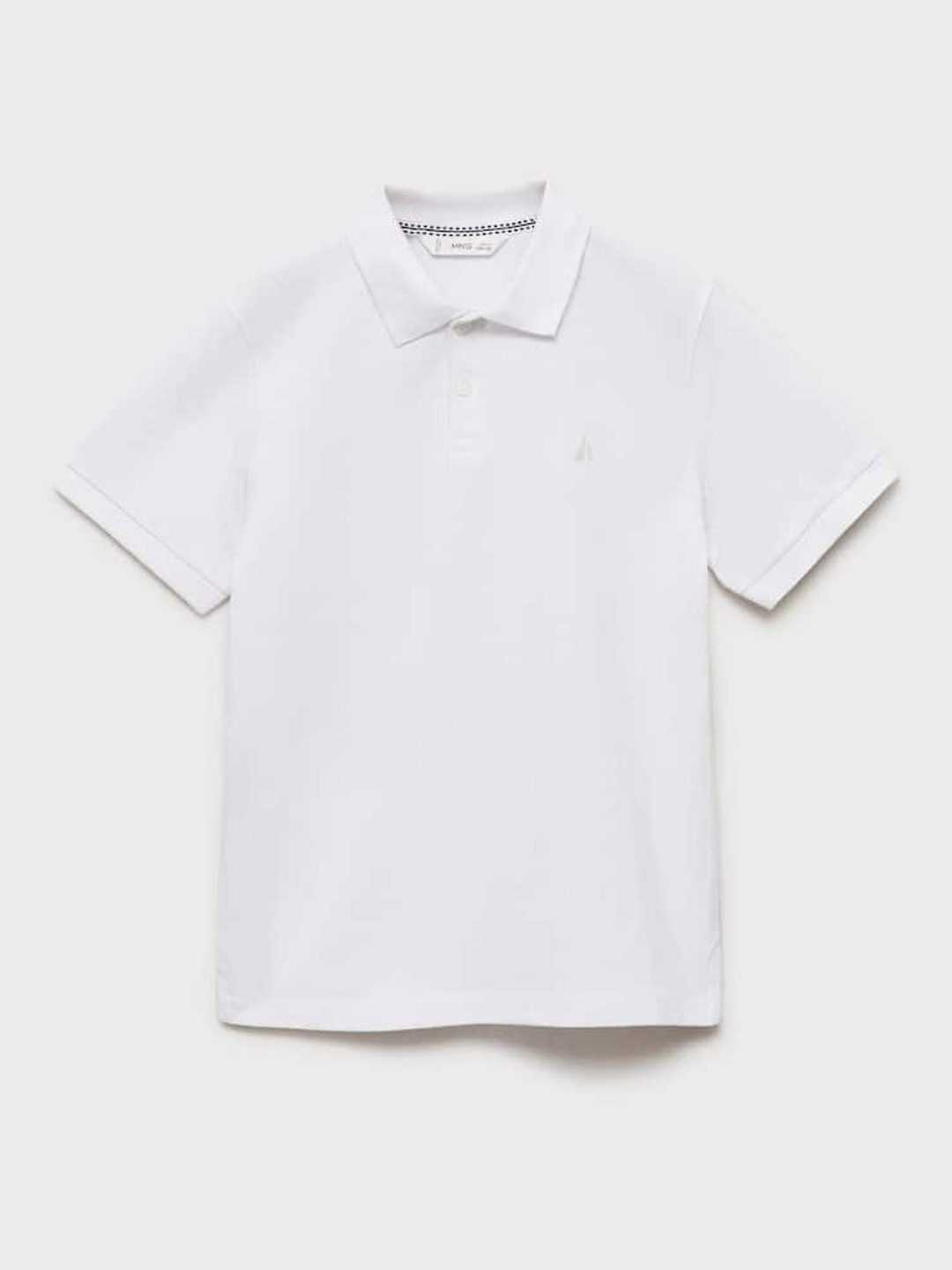 

Mango Kids Boys Polo Collar Cotton T-shirt, White