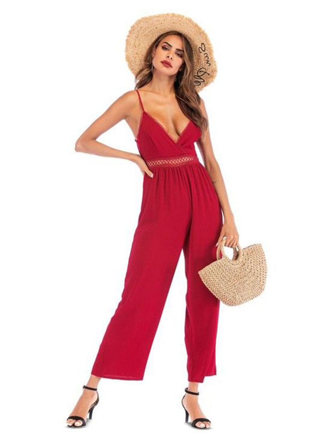 

HERE&NOW Basic Jumpsuit, Red