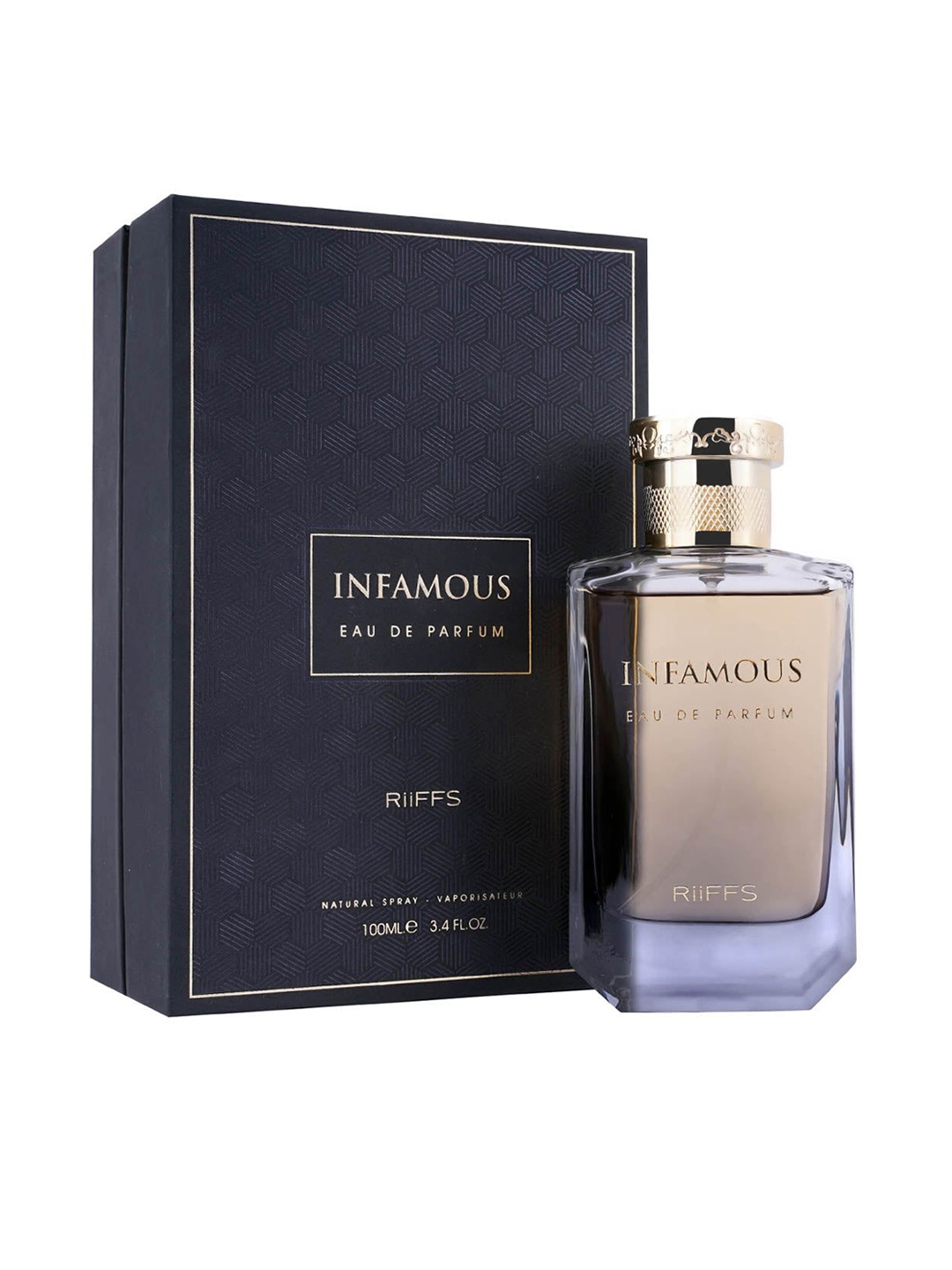 

RIIFFS Parfums Men Infamous Eau De Parfum - 100 ml, Black