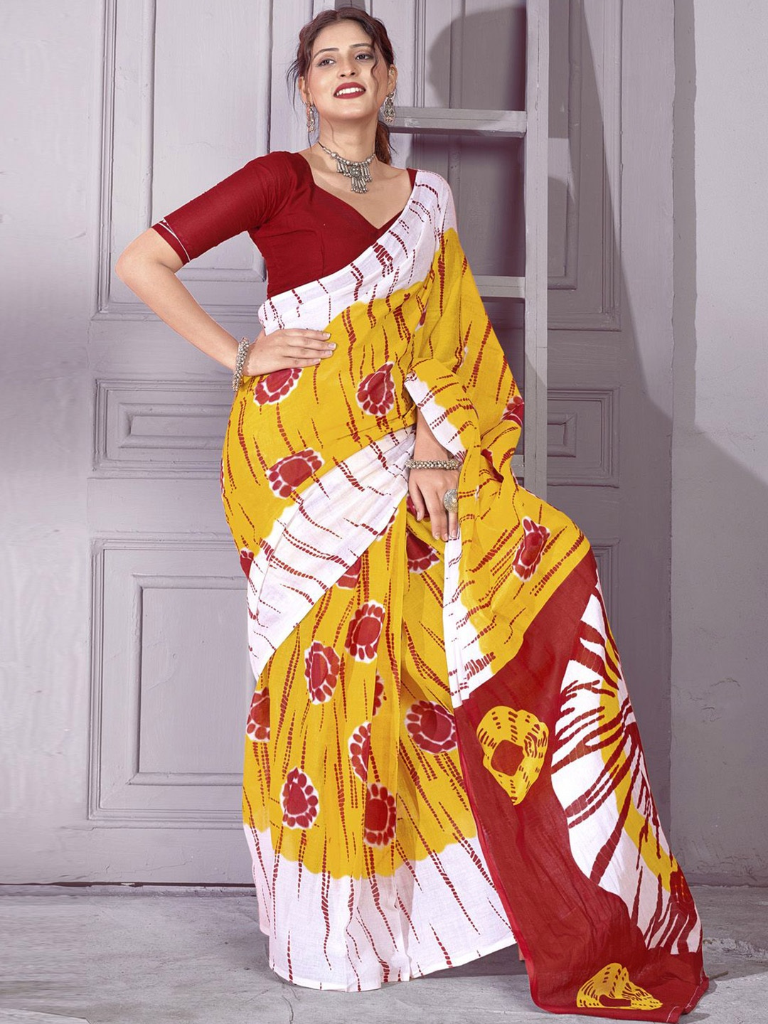 

Anouk Rustic Ethnic Motifs Bagh Saree, Yellow