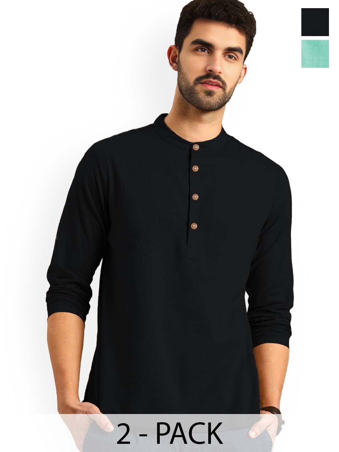 

univibe Men Kurta, Lime green