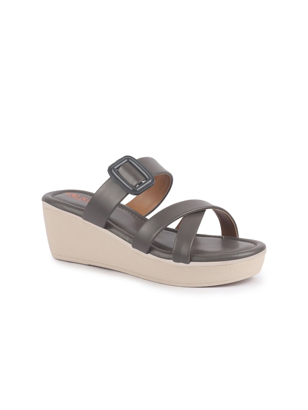 

FAUSTO Open Toe Wedge Heel, Grey