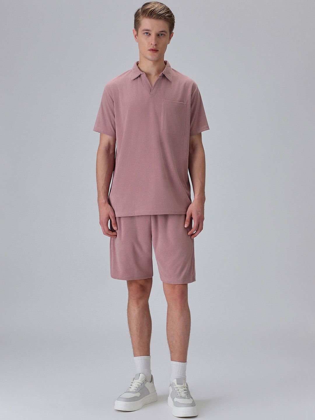 

Banana Club Knitted T-Shirt & Shorts Co-Ords, Pink