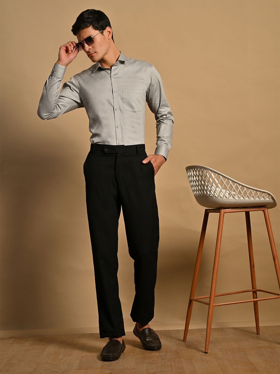 

BRUTTLYN Men Standard Opaque Casual Shirt, Grey