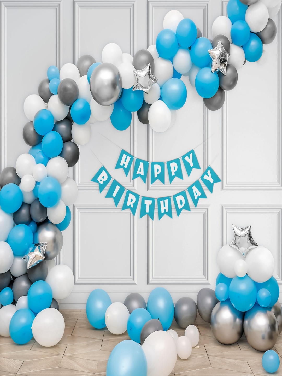 

Special You 102Pcs Blue & White Birthday Decor