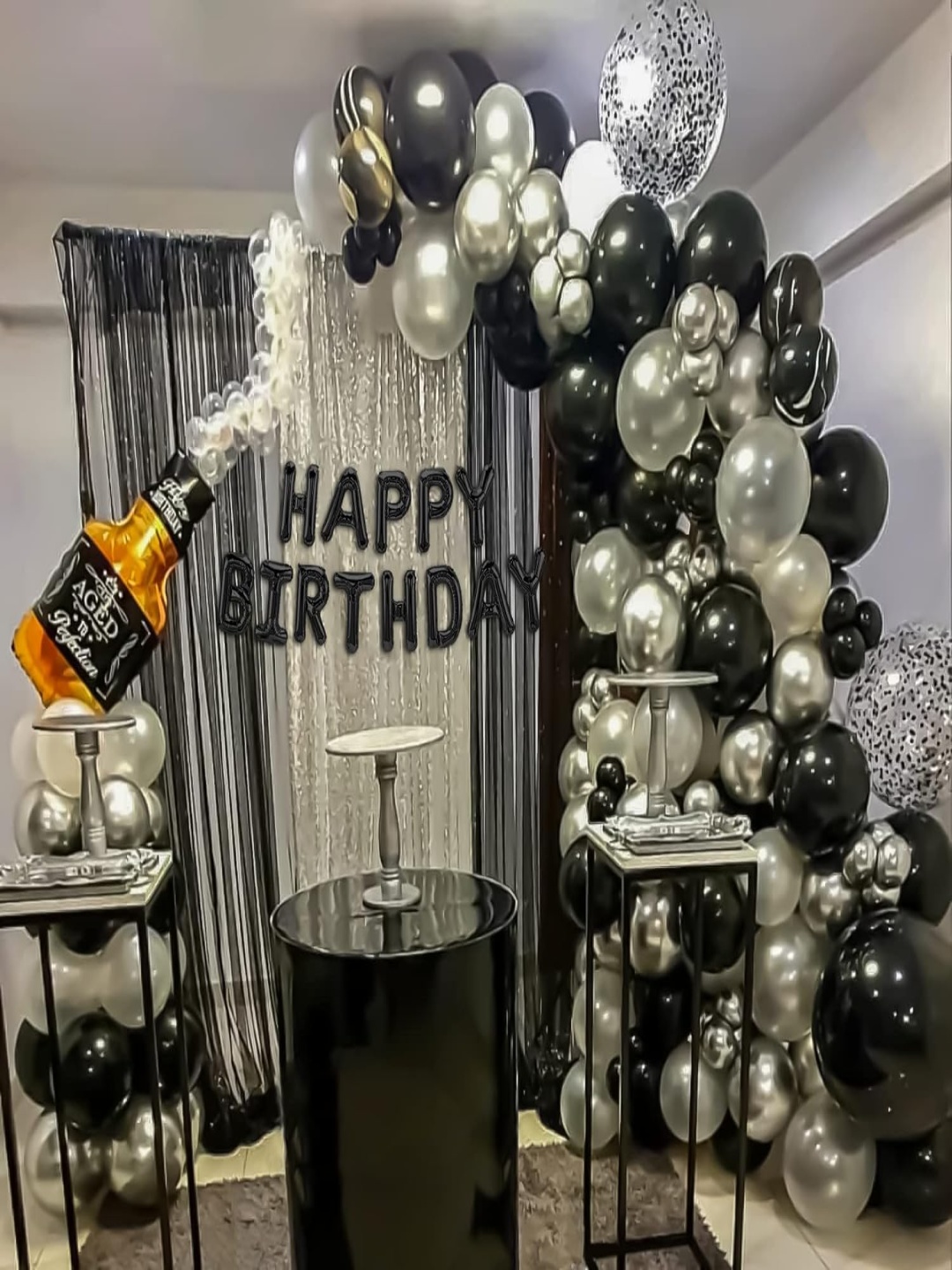 

Special You 66 Pcs Black & White Balloons & Banner Festive Decor