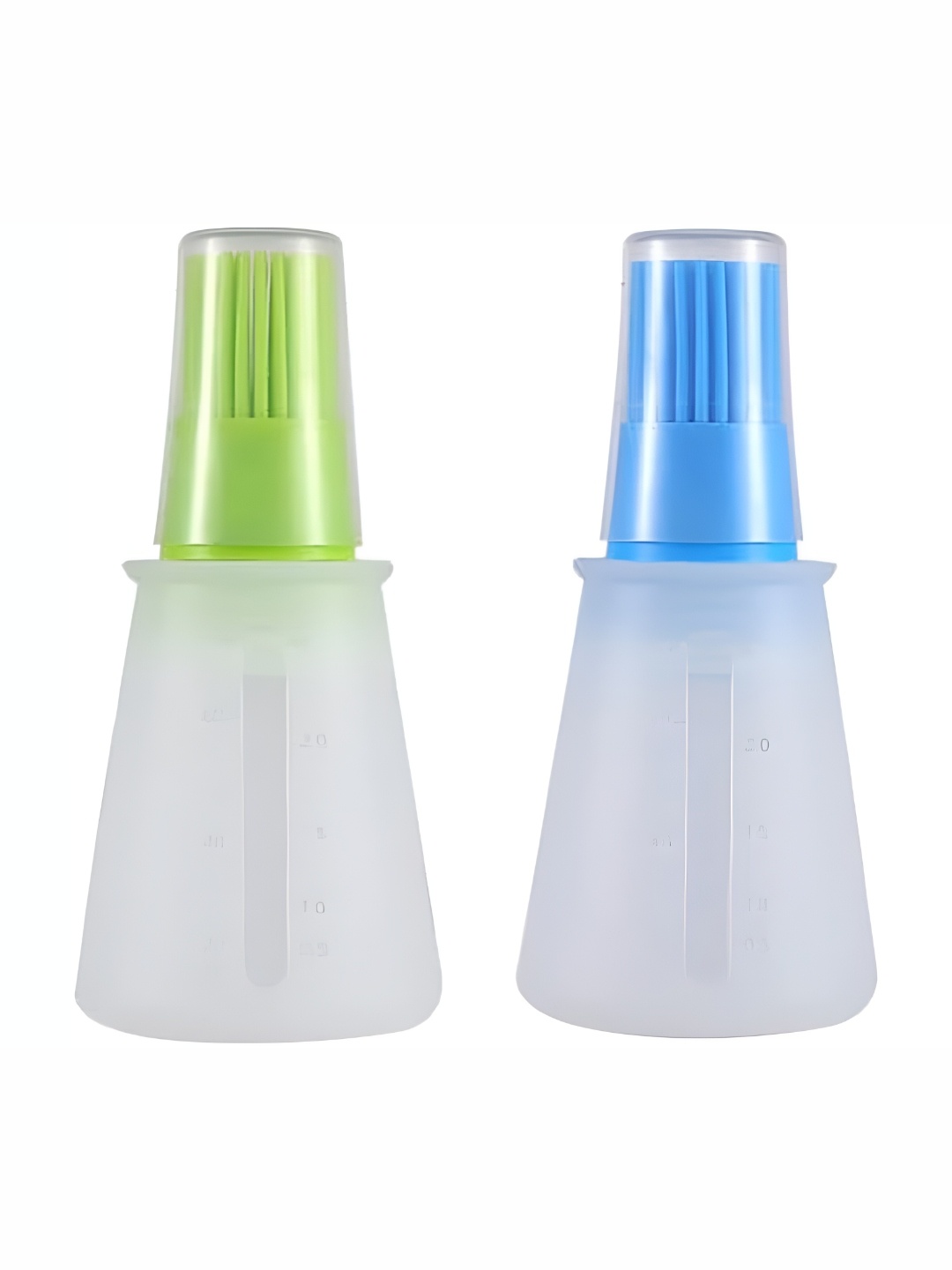 

Baskety 2 Pieces Green & Blue Silicone Oil Bottle Brush With Lid
