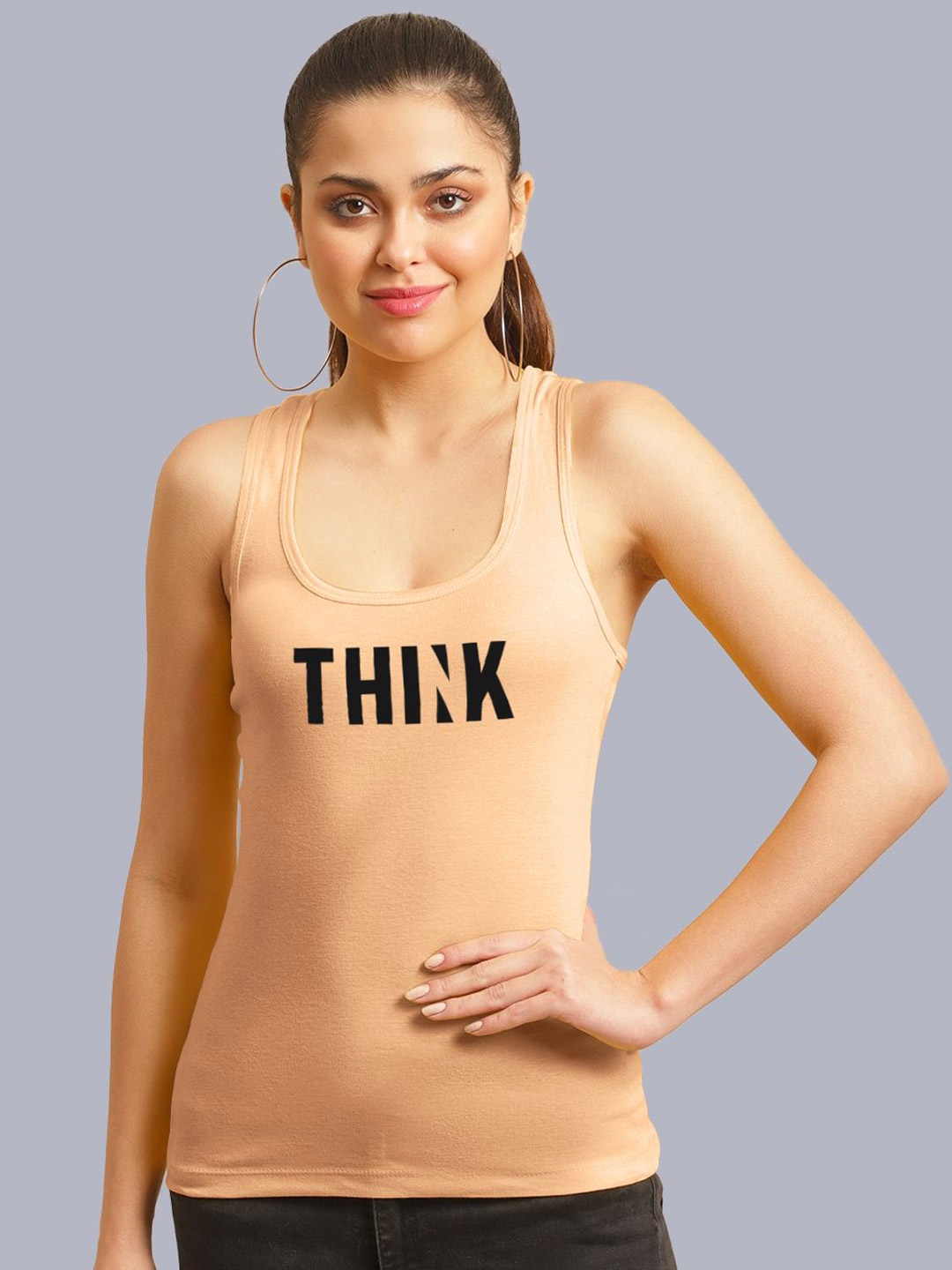 

FBAR Print Cotton Tank Top, Coral