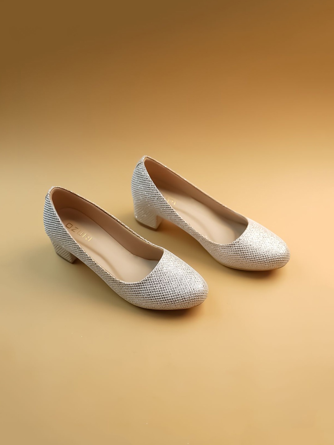 

Ozuri Embellished Party Block Pumps, Silver