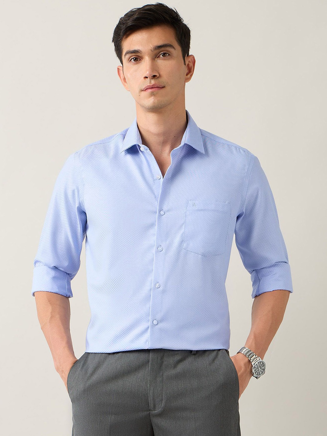 

Arrow Men Slim Fit Opaque Formal Shirt, Blue