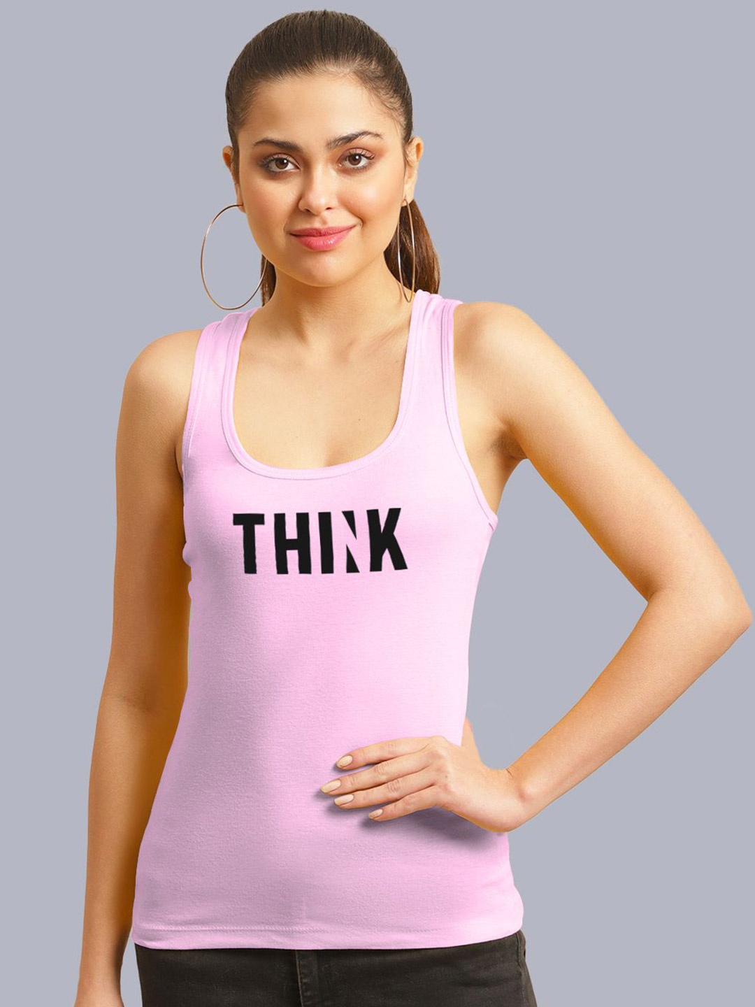 

FBAR Print Cotton Tank Top, Pink
