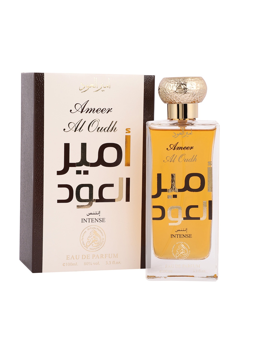 

Al-Fakhr Perfumes Ameer Al Oud Intense Long Lasting Eau De Parfum - 100 ml, Yellow
