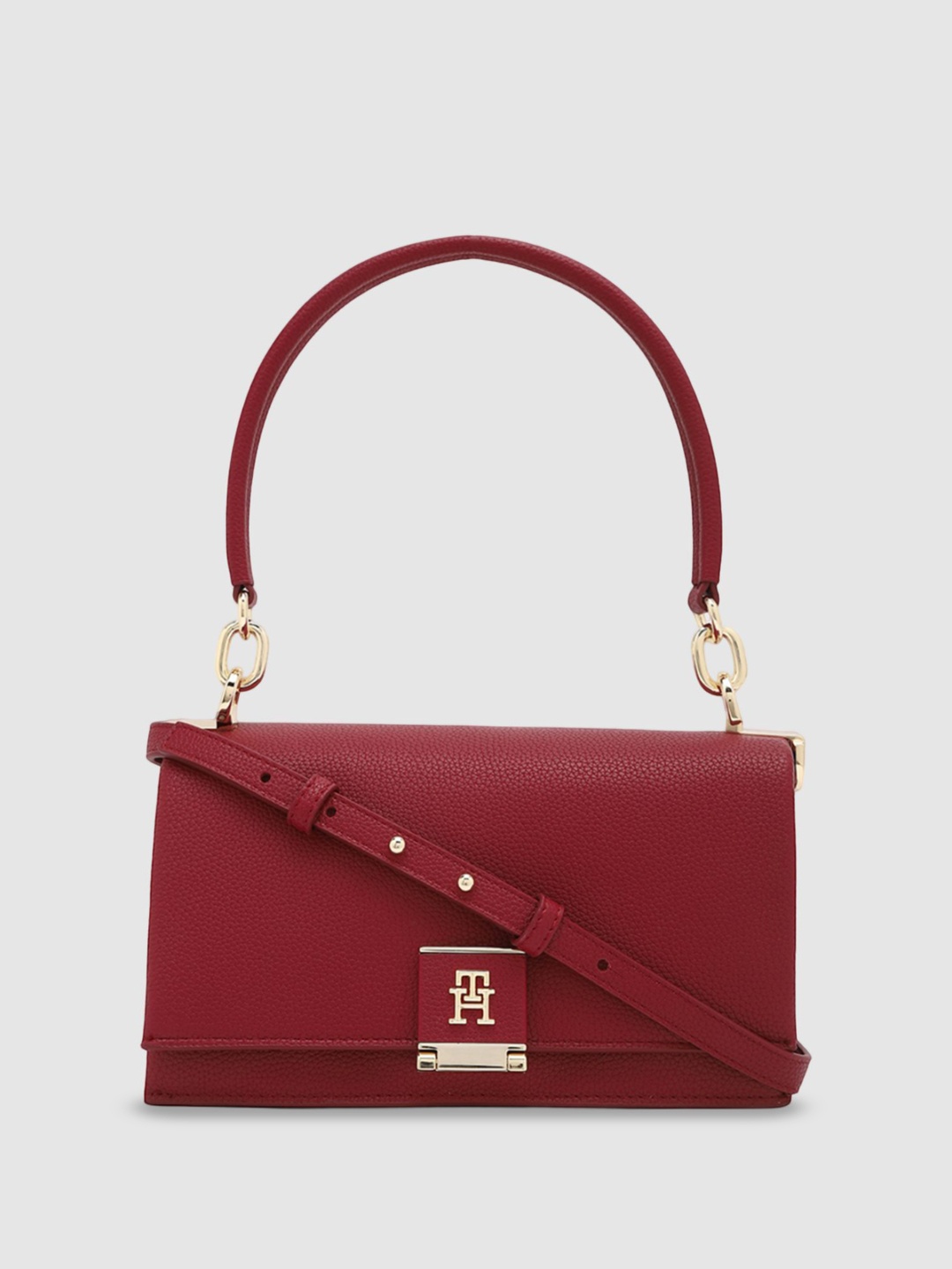 

Tommy Hilfiger PU Structured Handheld Bag, Red