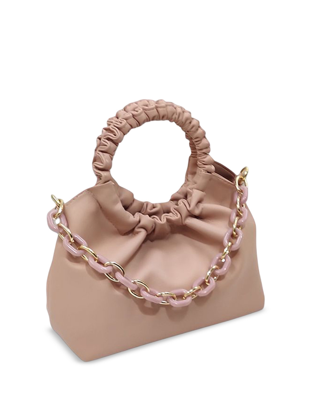 

MAGNIFIQUE Textured PU Sling Bag with Quilted, Khaki