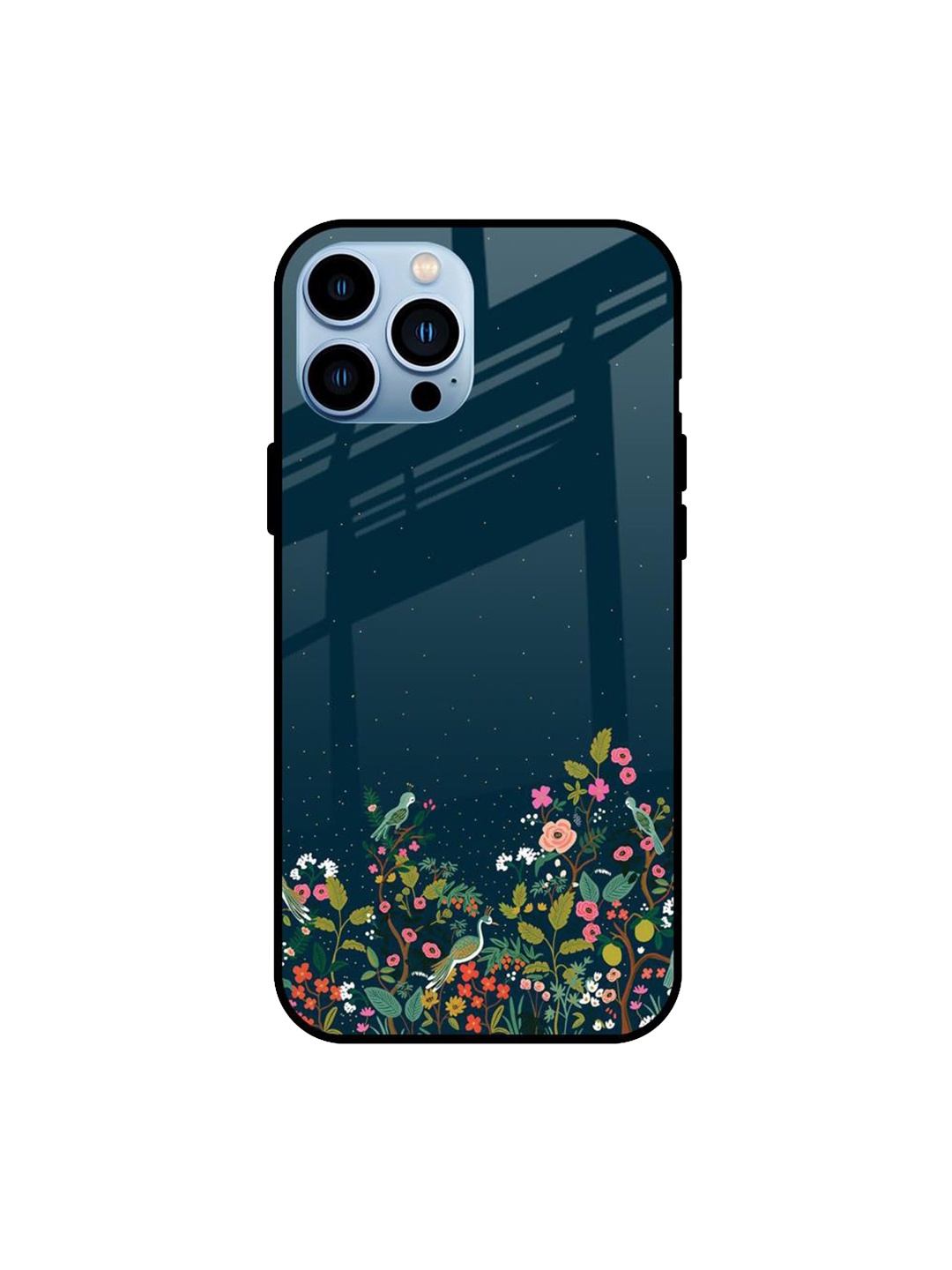 

QRIOH Floral Printed iPhone 13 Pro Back Case Mobile Accessories, Green