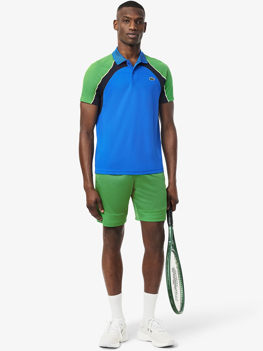 

Lacoste Men Mid-Rise Above Knee Regular Fit Sports Shorts, Green