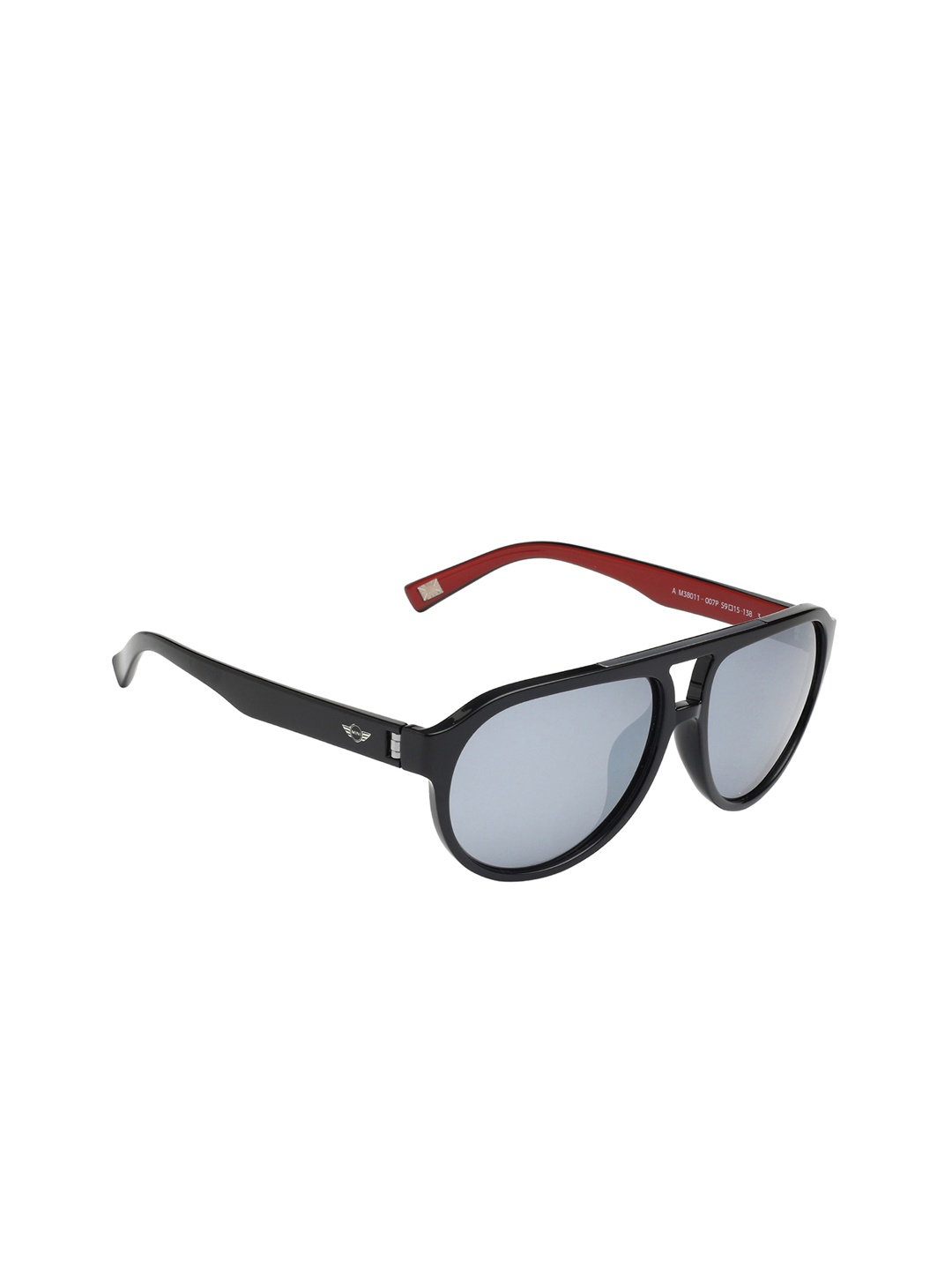 

MINI Cooper Men Aviator Sunglasses with Polarised and UV Protected Lens M38011-007P 59 S, Silver