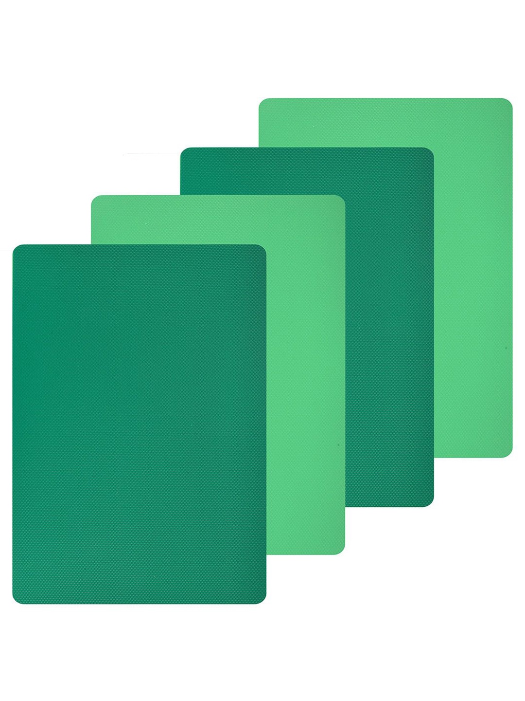 

Kuber Industries Green & Teal 4 Pieces Textured Chopping Mat Boards