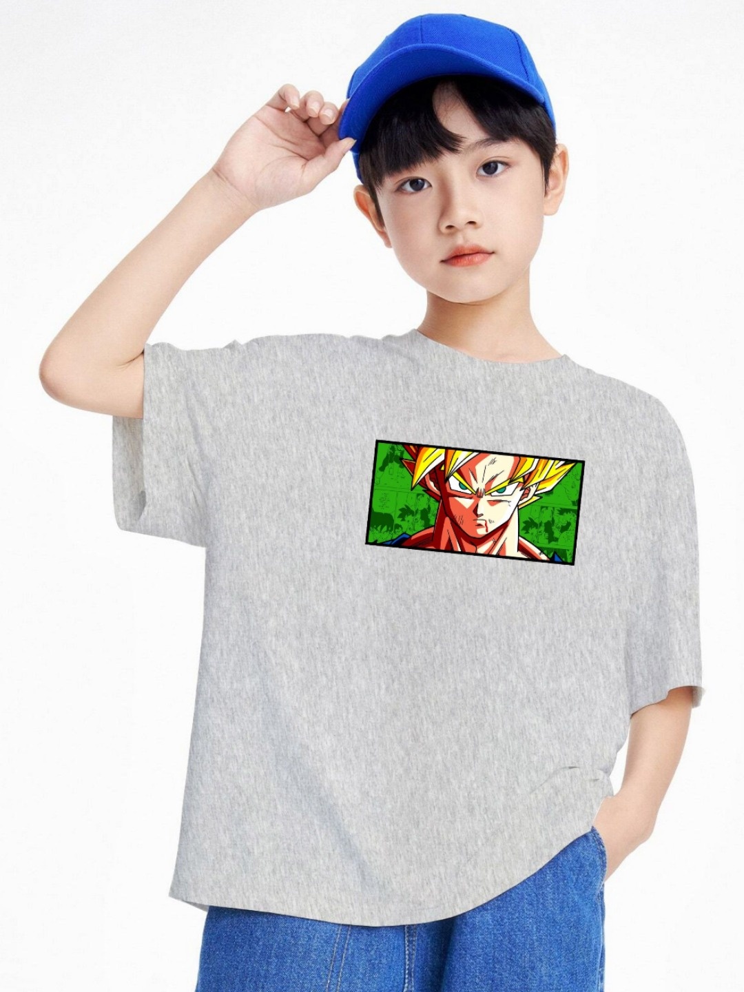 

BAESD Boys Printed T-shirt, Grey