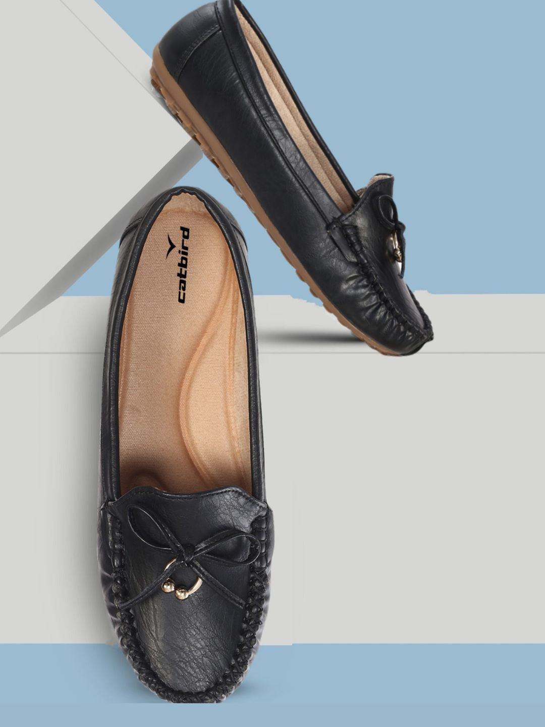 

CATBIRD Women Round Toe Loafers, Black